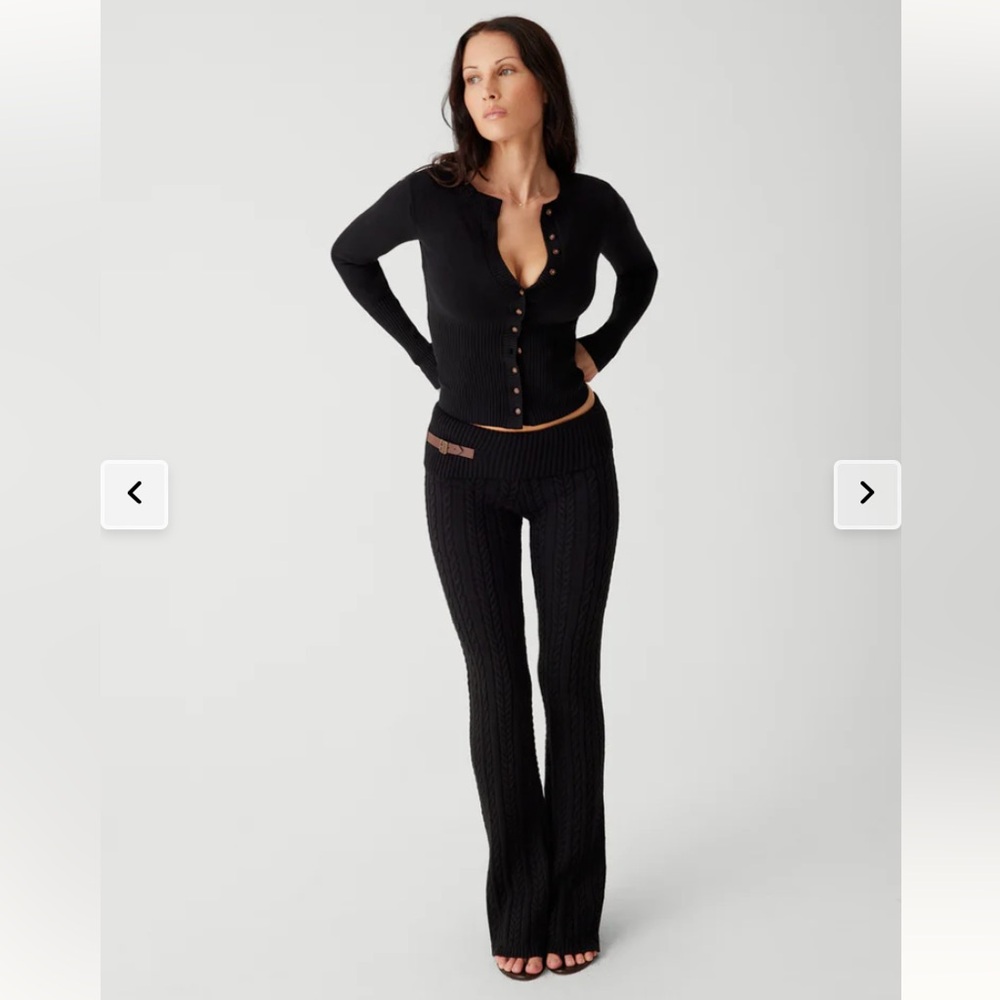 frankie's bikinis cable knit pants